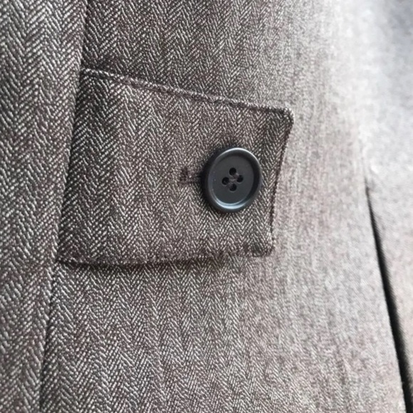 BCBGMAXAZARIA retro designer Women’s Blazer Jacket Brown Tweed & Velvet - Picture 10 of 12